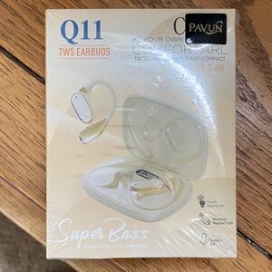 Pavun Q11 TWS Earbuds in Cream